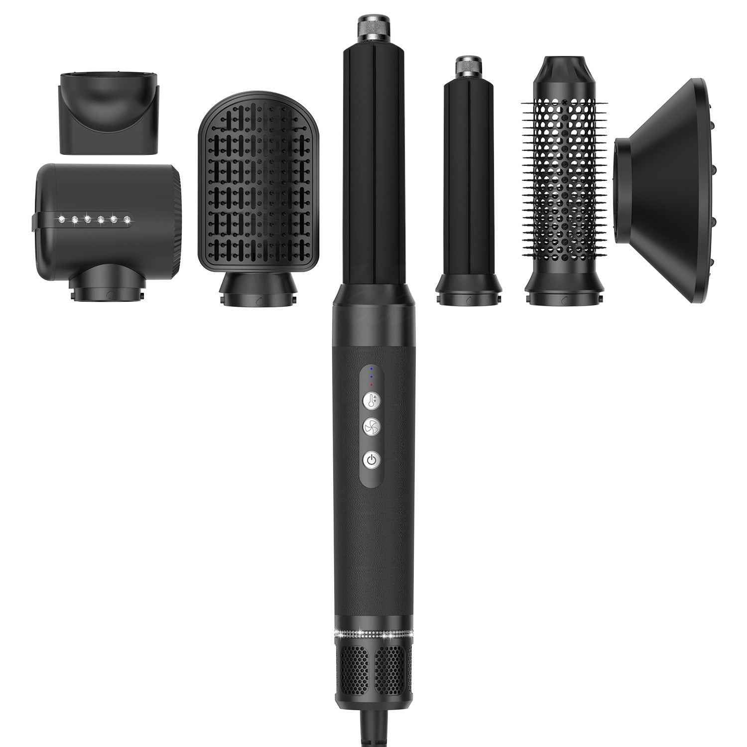 7 in 1 Professional Hair Straightener Curler Electric Comb Hair Dryer Brush Hot Hair Volume Curlers Hair Style Set