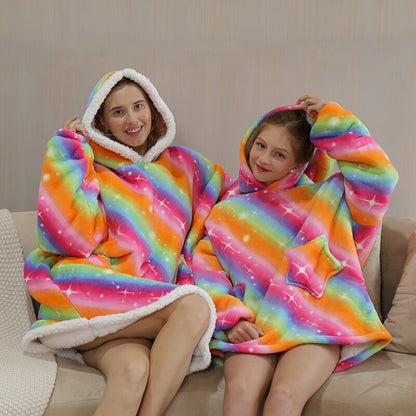 Homewear Plush Fleece Sherpa Blanket  Girls Sleepwear Homewear Fleece Warm Sherpa Blanket eprolo