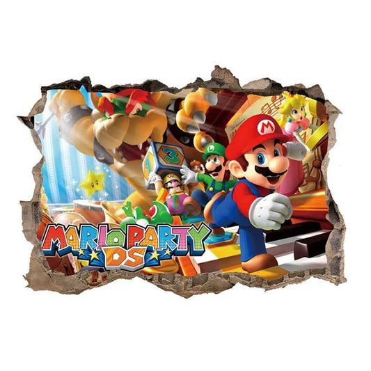 Mario Wall Stickers PVC Self-Adhesive Anime Game Decor for Children's Rooms and Kindergartens