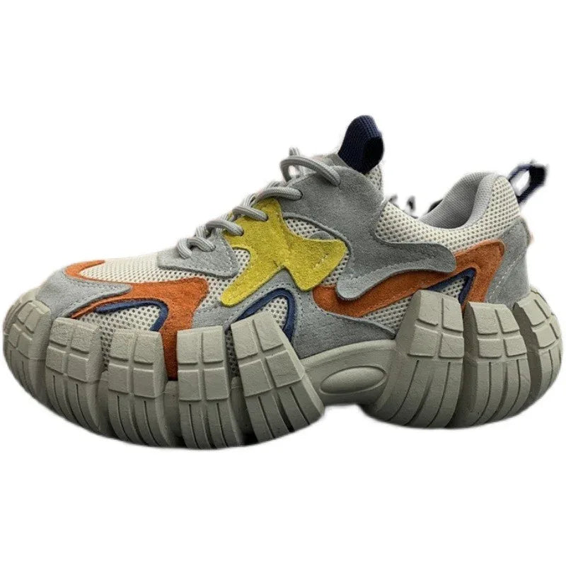 Adult Colored Tire Tank Casual Shoes Unisex Ugly Cute Thick Sole Mesh Shoes Women Men Non-Slip Sports Shoes - Shello's Creative Boutique