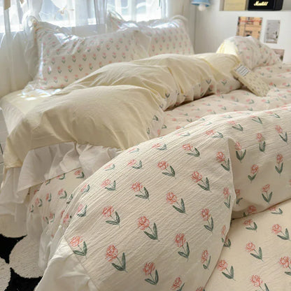 French Romantic Lace Bedding Set – Elegance Meets Comfort - Shello's Creative Boutique