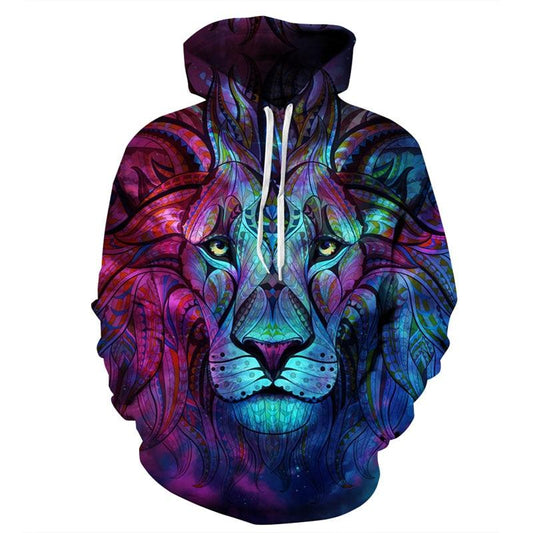 Men Women 3d Sweatshirts Print Paisley Flowers Lion Hoodies eprolo