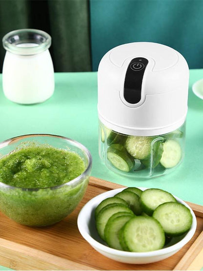 250ml Home Kitchen Appliances Vegetable Meat Electric Mini USB Rechargeable Multifunctional Chopper Garlic Masher Wireless Garlic Beater - Shello's Creative Boutique