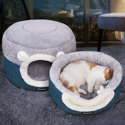 HOOPET Winter Plush Pet Bed - Cozy Nest for Cats & Small Dogs