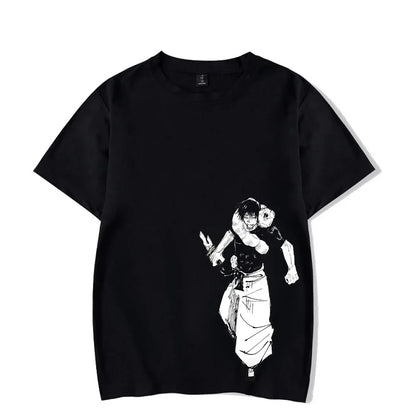 Anime Printed Streetwear Vintage Washed T-shirt Men Harajuku - Shello's Creative Boutique