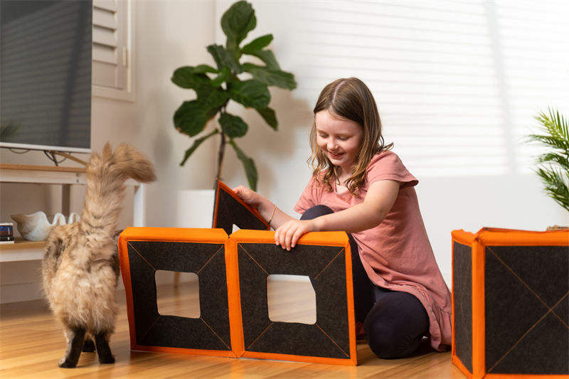 Cardboard Cat House Scratcher Breathable Pet Foldable Cat Toys And House For Cats eprolo