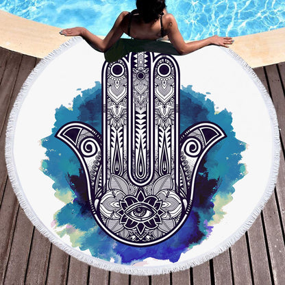 Bedding 3D printing palm Round Bohemian Beach towel home textile  Beach Towel Tapestry Blanket eprolo