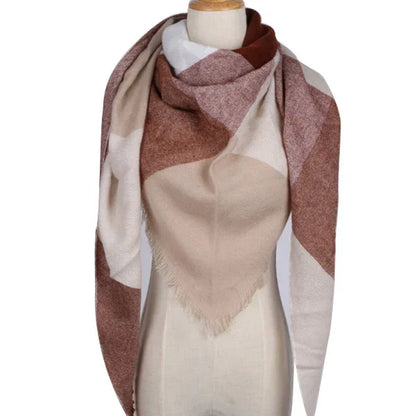 Winter Triangle Scarf For Women Brand Designer Shawl Cashmere Plaid Scarves Blanket Wholesale Drops - Shello's Creative Boutique