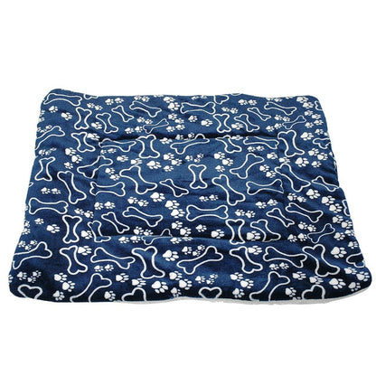Winter Dog Bed Mat Pet Cushion Blanket Warm Paw Print Puppy Cat Fleece Beds For Small Large Dogs Cats Pad Chihuahua Cama Perro eprolo