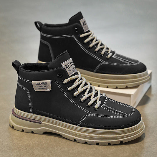 Martin boots men's shoes autumn new high top shoes men's trendy versatile casual workwear shoes short boots eprolo