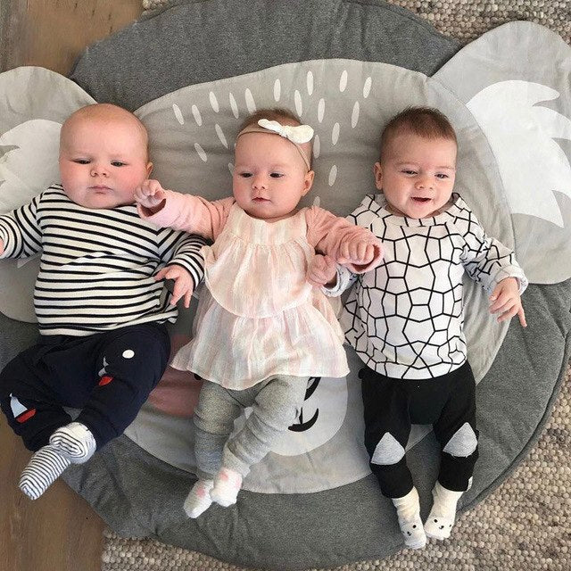 90CM Kids Play Game Mats Round Carpet Rugs Mat Cotton Swan Crawling Blanket Floor Carpet Toys Room Decoration INS Baby Gifts Shello Creative Boutique