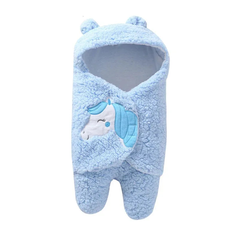 Baby's Clothing Set Cute Cartoon Warm Wrap Blanket Jumpsuit One-piece Suit - Shello's Creative Boutique