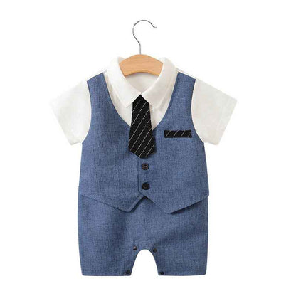 Baby Gentleman Bodysuit – Stylish & Comfortable Summer Wear for Newborns