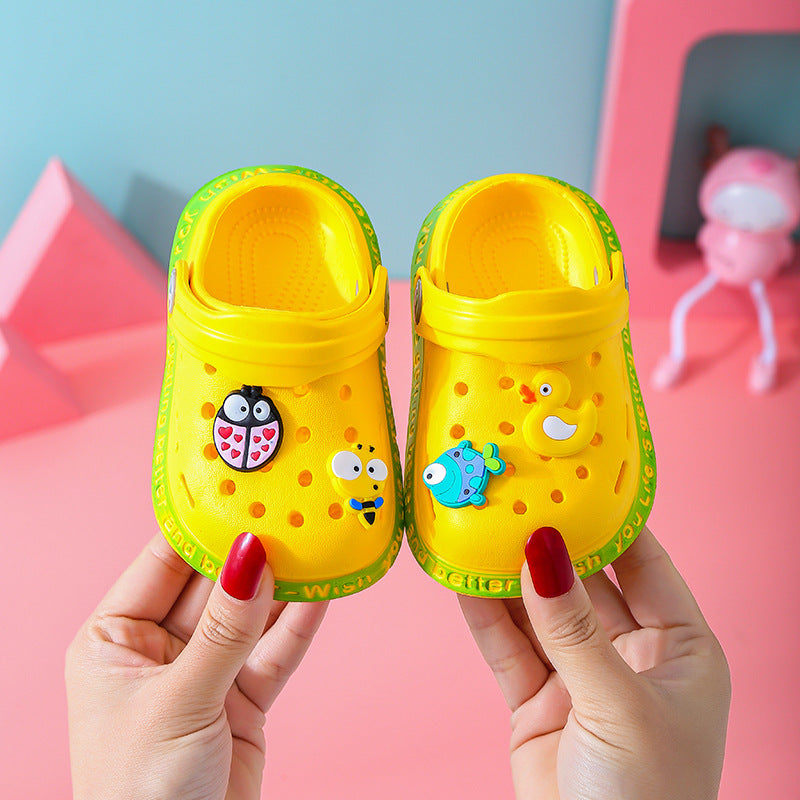 Baby Sandals Male Summer Toddler Cartoon 1-3 Years Old 2 Girls Hole Shoes Soft Bottom Non-Slip Baby Beach Sandals Shello Creative Boutique