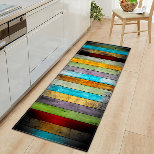 Nordic Kitchen Mat Bedroom Entrance Doormat Home Hallway Floor Decoration Living Room Carpet Wood grain Bathroom Anti-Slip Rug eprolo