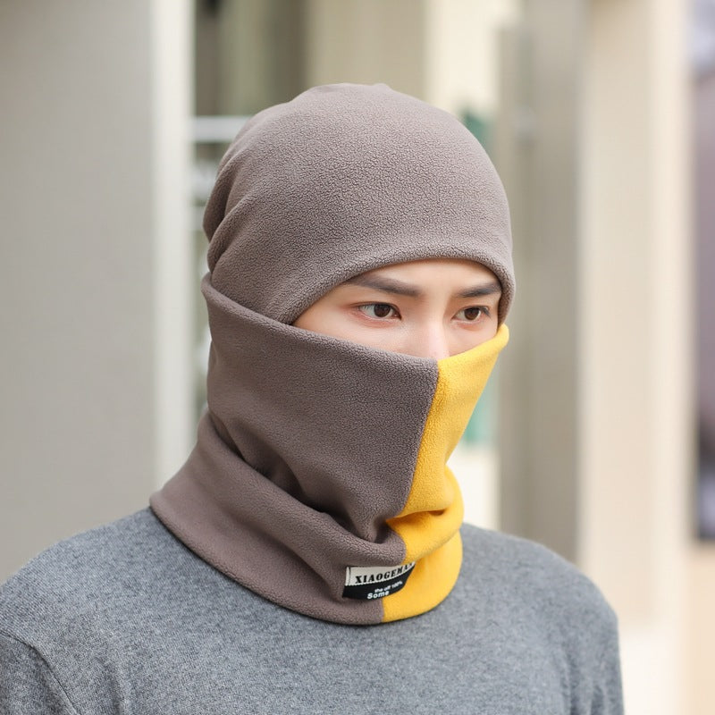 2pcs Men's Scarf Winter Simple Men And Women Winter Warm Hat Thickened Scarf Set Student Head Neck Cover eprolo