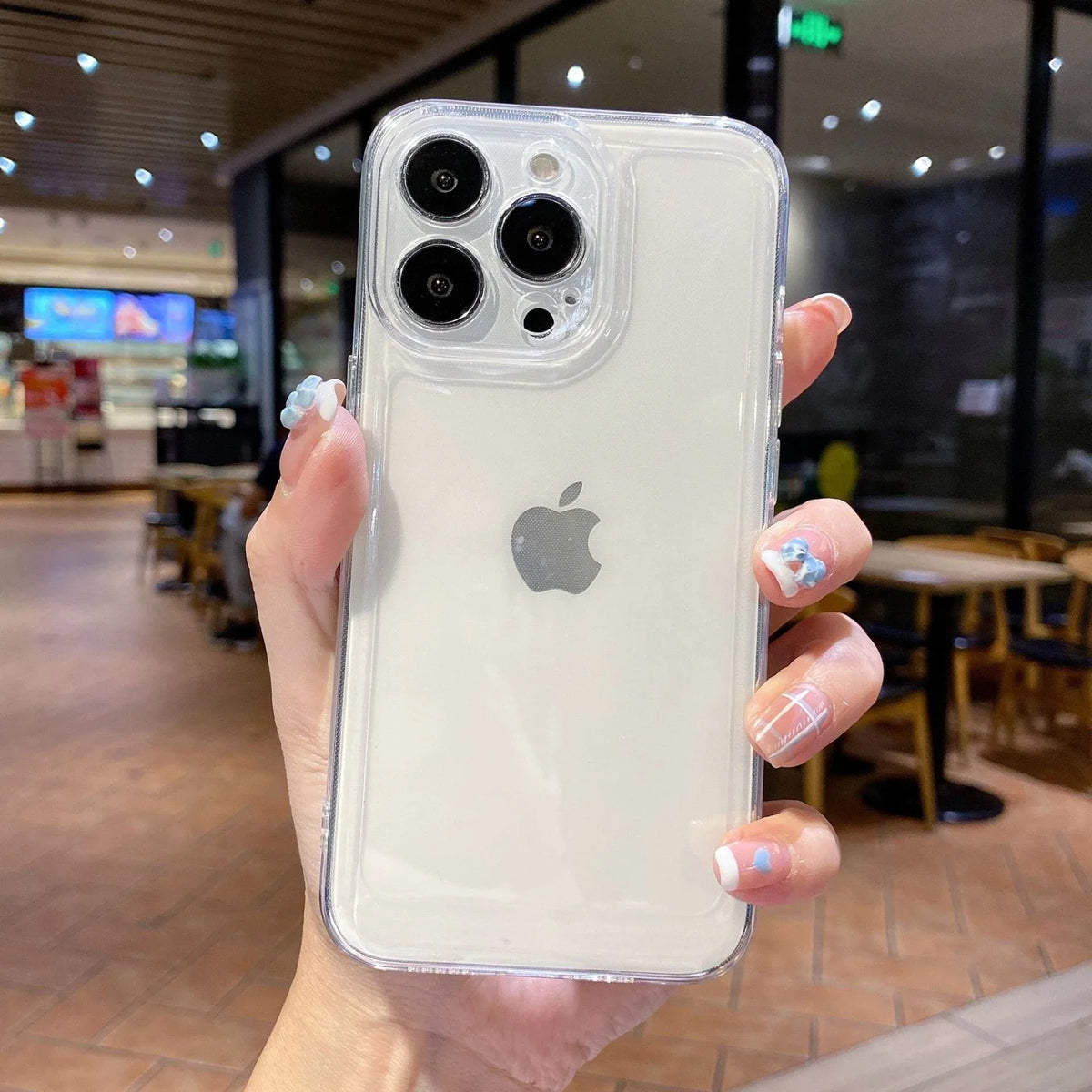 Suitable for Apple 13pro space transparent phone case iPhone 16 protective cover - Shello's Creative Boutique