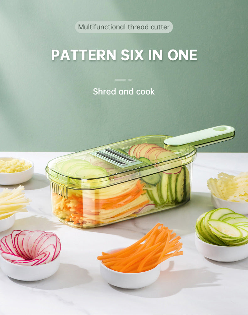 New Multifunction Vegetable Cutter With Basket And Brush Portable Slicer Chopper Kitchen Tools eprolo