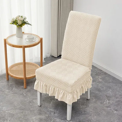 1PCS Elastic Universal Dining Chair Cover Soft Anti-wrinkle Knitted Jacquard Velvet - Shello's Creative Boutique