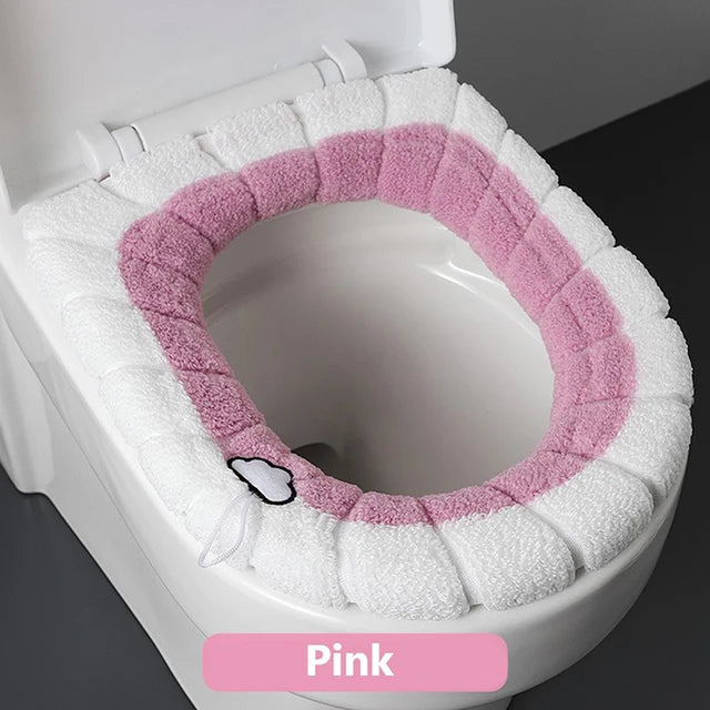 1Pcs Bathroom Toilet Seat Cover Soft Warmer Washable Mat Cover Pad Cushion Seat eprolo