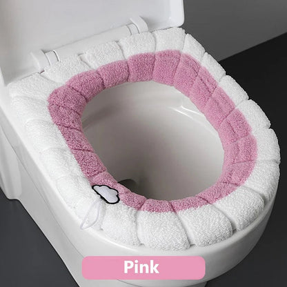 1Pcs Bathroom Toilet Seat Cover Soft Warmer Washable Mat Cover Pad Cushion Seat eprolo