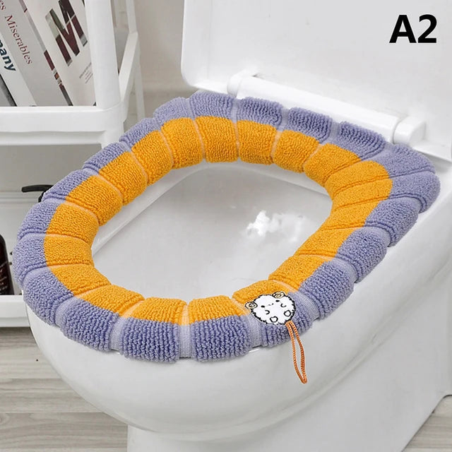 1Pcs Bathroom Toilet Seat Cover Soft Warmer Washable Mat Cover Pad Cushion Seat eprolo