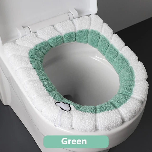 1Pcs Bathroom Toilet Seat Cover Soft Warmer Washable Mat Cover Pad Cushion Seat eprolo