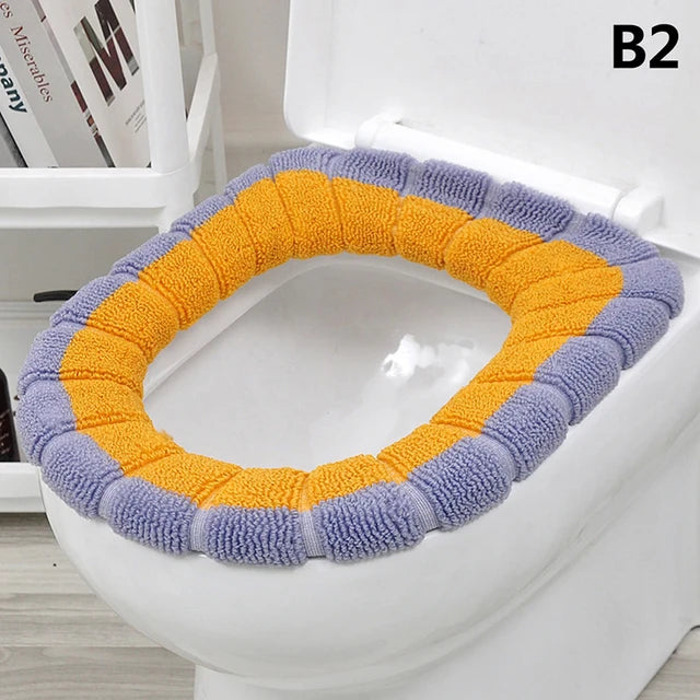1Pcs Bathroom Toilet Seat Cover Soft Warmer Washable Mat Cover Pad Cushion Seat eprolo