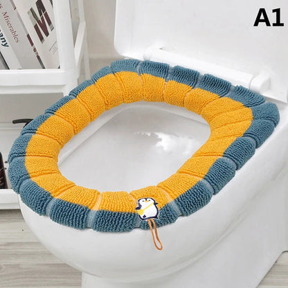1Pcs Bathroom Toilet Seat Cover Soft Warmer Washable Mat Cover Pad Cushion Seat eprolo