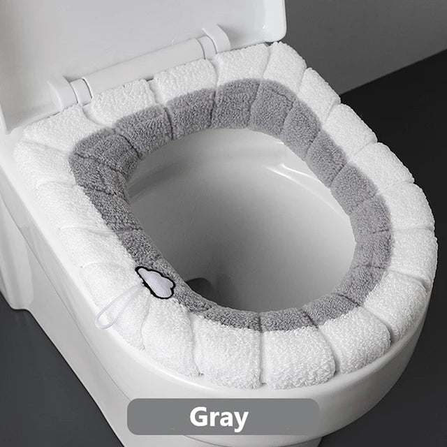 1Pcs Bathroom Toilet Seat Cover Soft Warmer Washable Mat Cover Pad Cushion Seat eprolo