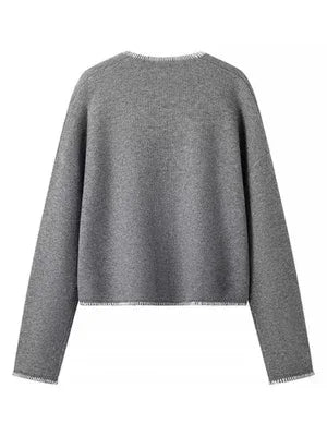 Double Pocket Knit Sweater - Cozy Elegance for Everyday Wear - Shello's Creative Boutique