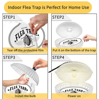 Shell-Shaped Flea Trap Lamp - Stylish Pet Household Flea Catcher