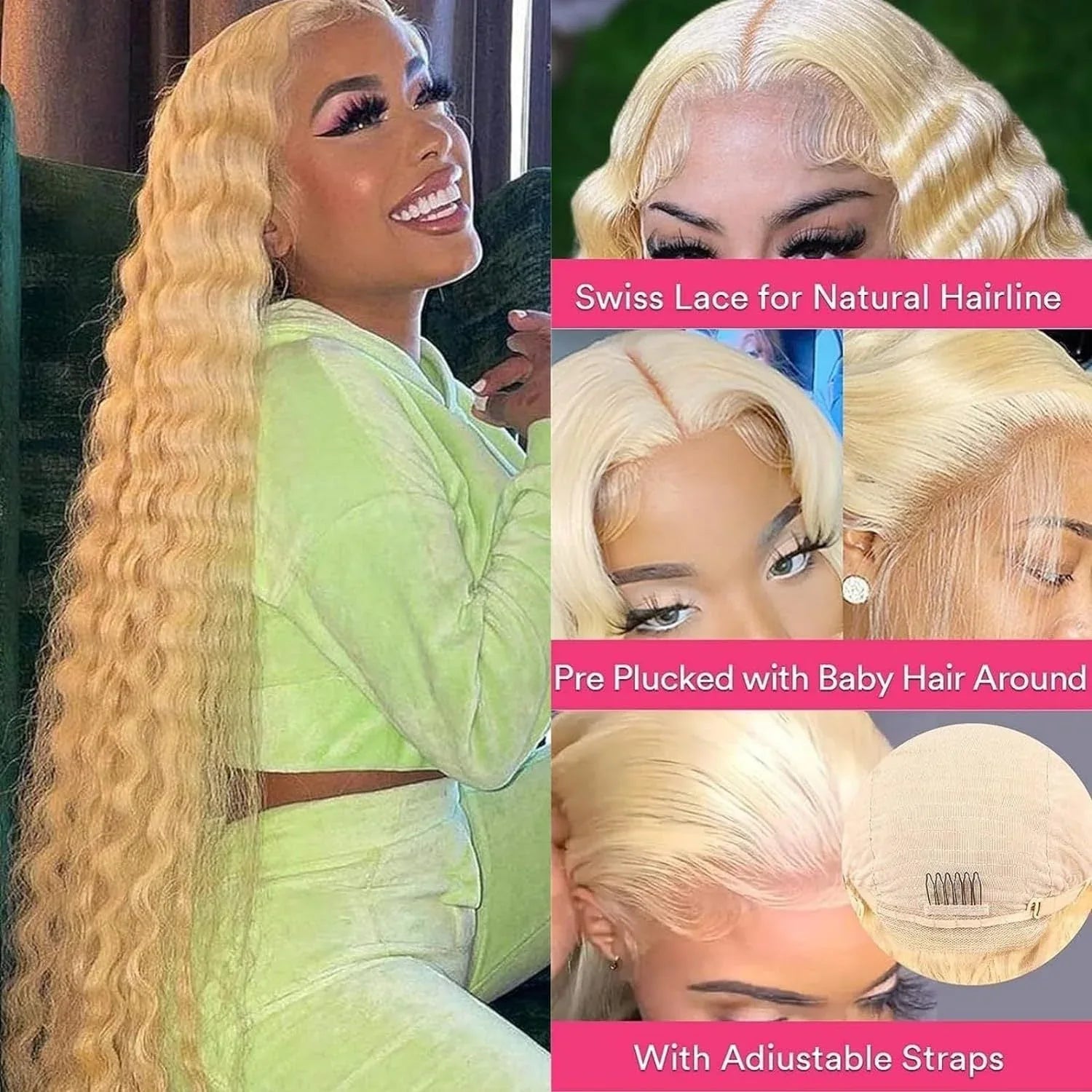 Medium Length Curly Lace Front Wig - Synthetic Hair - Shello's Creative Boutique