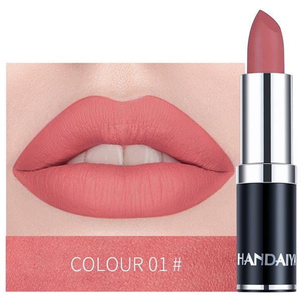 1PC Colour Matte Lipstick Waterproof Long Lasting No Fade Away - Shello's Creative Boutique