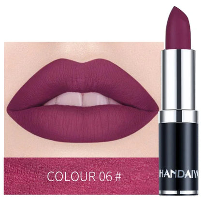 1PC Colour Matte Lipstick Waterproof Long Lasting No Fade Away - Shello's Creative Boutique