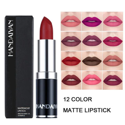 1PC Colour Matte Lipstick Waterproof Long Lasting No Fade Away - Shello's Creative Boutique