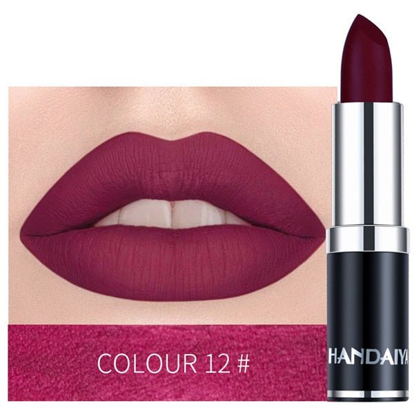 1PC Colour Matte Lipstick Waterproof Long Lasting No Fade Away - Shello's Creative Boutique