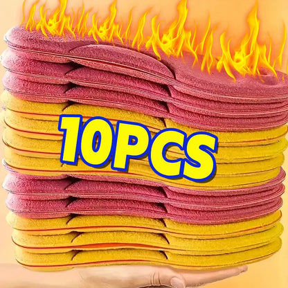 2-10pcs Self Heating Insoles Thermostatic Thermal Insole Massage Memory Foam Arch Support Shoe Pad Heated Pads Winter Men Women eprolo
