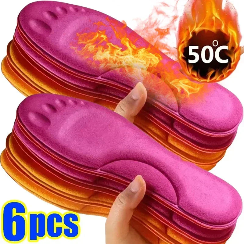 2-10pcs Self Heating Insoles Thermostatic Thermal Insole Massage Memory Foam Arch Support Shoe Pad Heated Pads Winter Men Women eprolo
