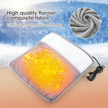 2 Types USB Foot Warmer Soft Foot Warming Bag Heating Pad For Home Office Sofa Bed Winter Heater Feet Warmers Heated Mat eprolo