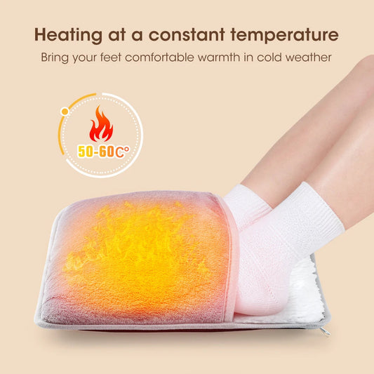 2 Types USB Foot Warmer Soft Foot Warming Bag Heating Pad For Home Office Sofa Bed Winter Heater Feet Warmers Heated Mat eprolo