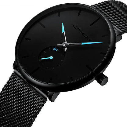 Men Luxury Mesh Steel Waterproof Sport Watch - Shello's Creative Boutique