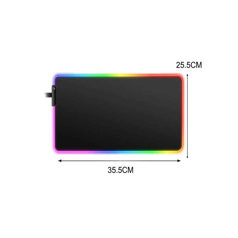 RGB LED Lighting Computer Gaming Mouse Pad with 10 Lighting Modes