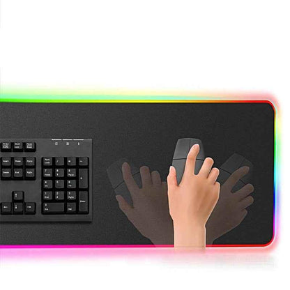 RGB LED Lighting Computer Gaming Mouse Pad with 10 Lighting Modes - Shello's Creative Boutique