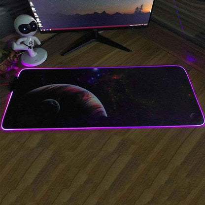 RGB LED Lighting Computer Gaming Mouse Pad with 10 Lighting Modes - Shello's Creative Boutique