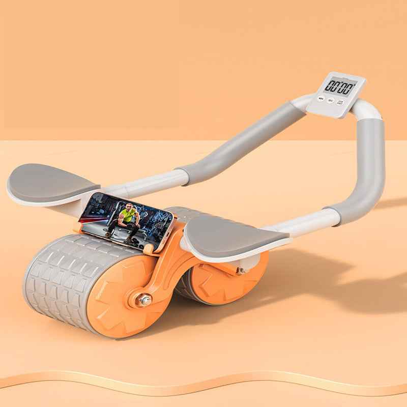 Anti-Slip Automatic Rebound Abdominal Wheel with Elbow Support Fitness Tool