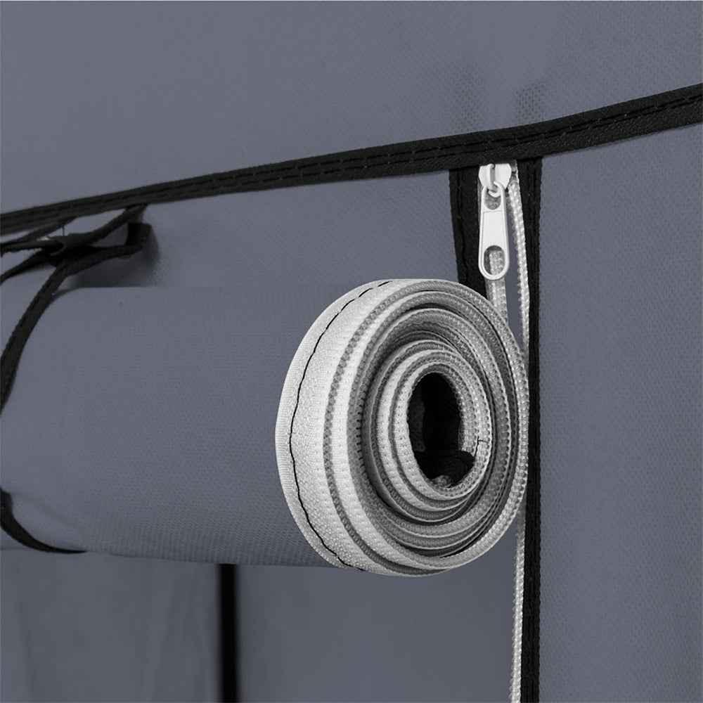 Fabric Canvas Clothes Storage Cupboard Hanging Rail Shelving - Available in 2 Colors - Shello's Creative Boutique