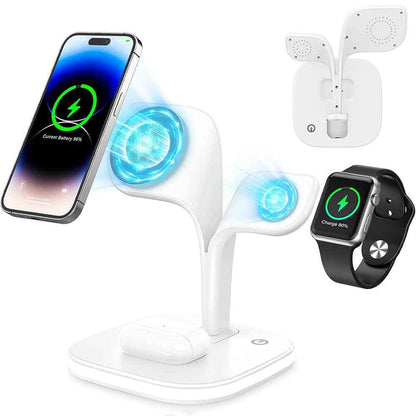 5 in1 Foldable Wireless Fast Charger Dock Station for Apple - Available in Black and White - Shello's Creative Boutique