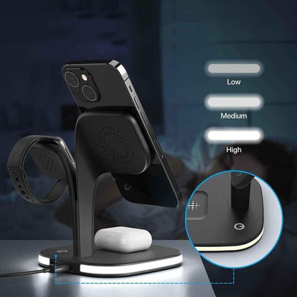 5 in1 Foldable Wireless Fast Charger Dock Station for Apple - Available in Black and White - Shello's Creative Boutique