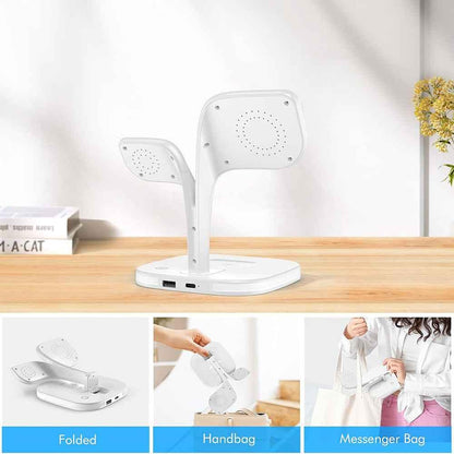 5 in1 Foldable Wireless Fast Charger Dock Station for Apple - Available in Black and White - Shello's Creative Boutique
